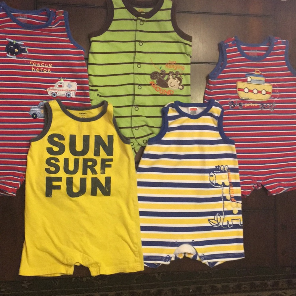 Boys summer romper’s bundle of 5